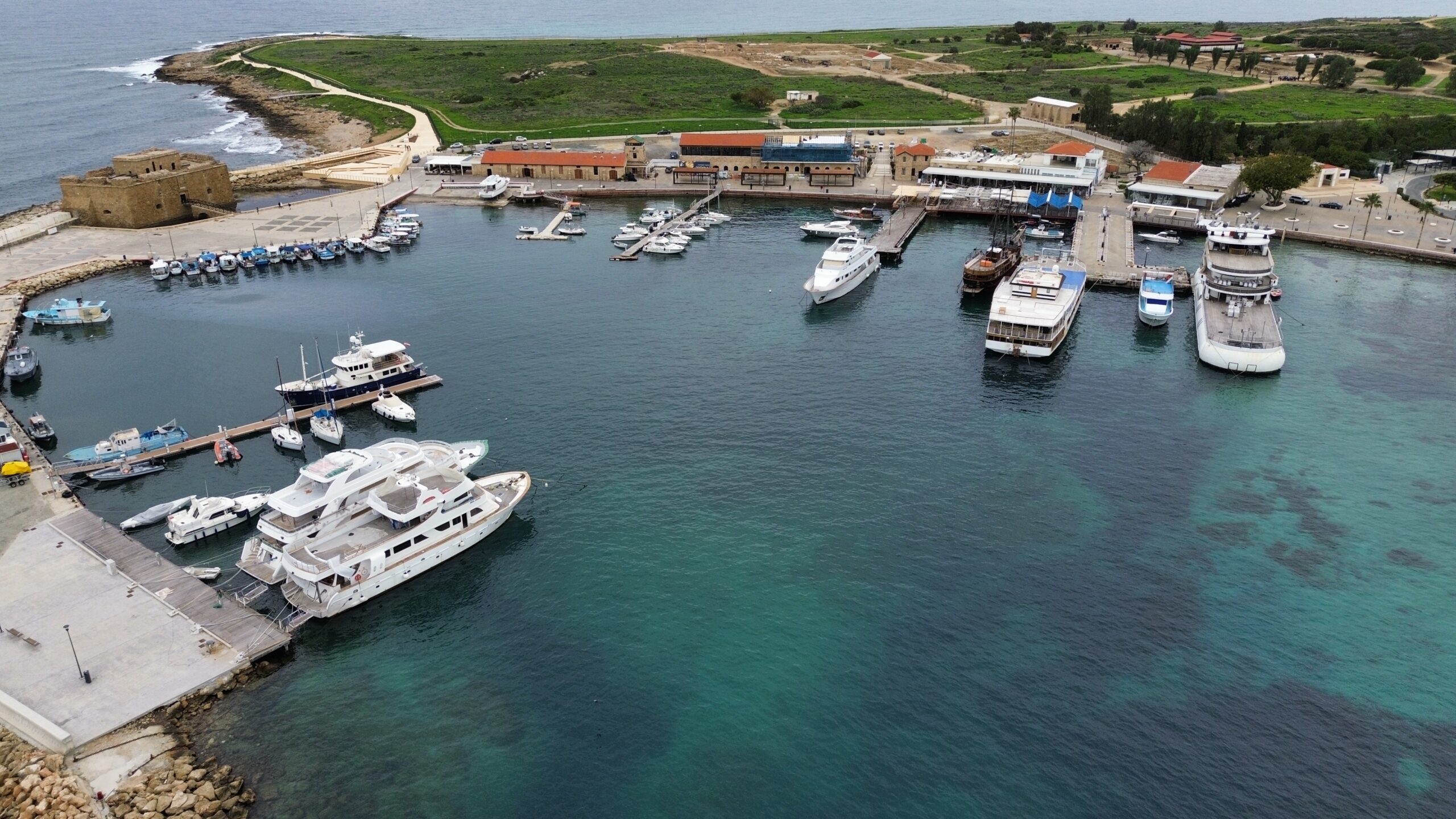 Aerial View of Paphos Harbour